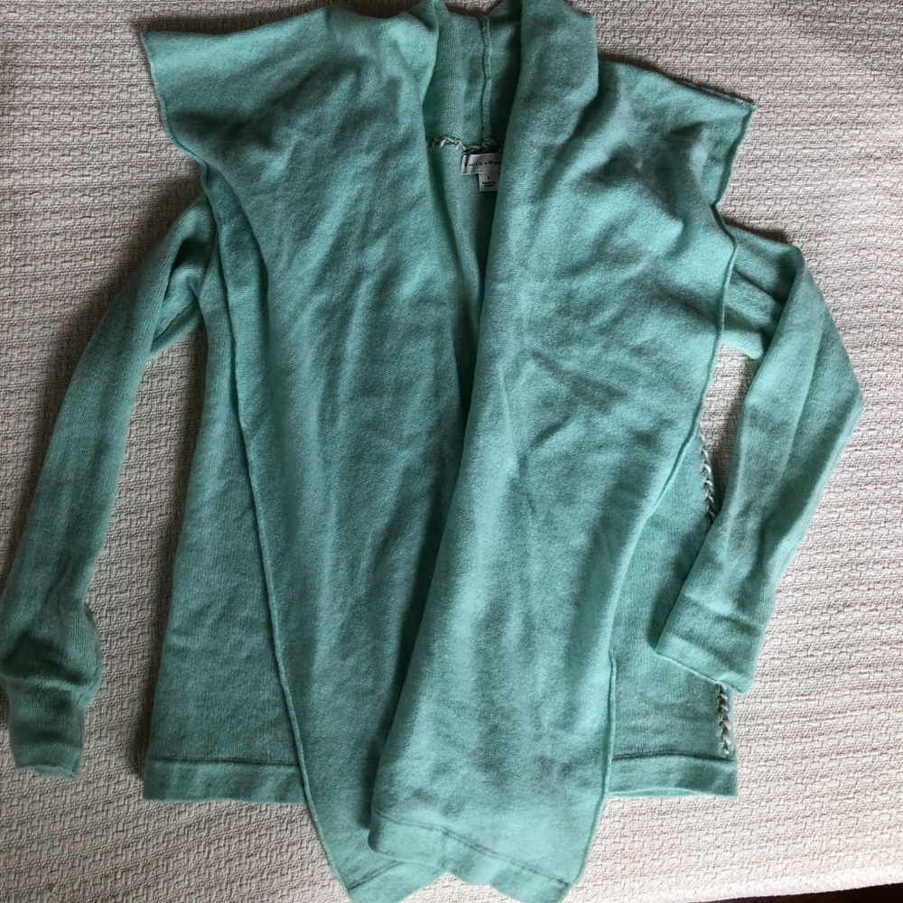 White+ Warren Cashmere Cardigan Open Front Size S